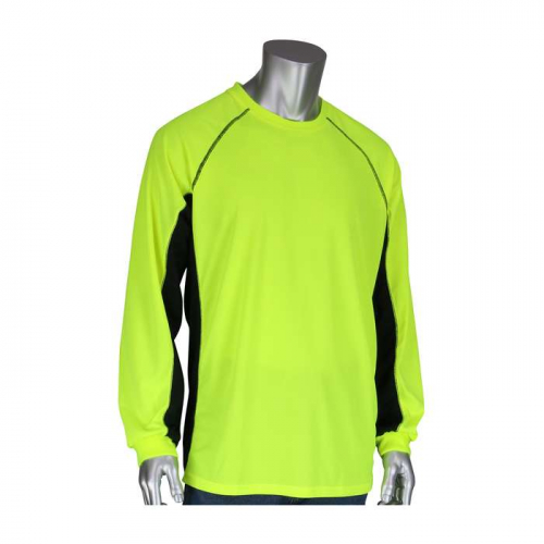 PIP 310-1150B-LY-5X, PIP®, Non-ANSI Long Sleeve T-Shirt with 50+ UPF Sun Protection, Insect Repelle