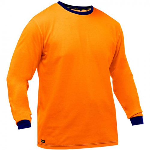 PIP 310M6118-O-S, Bisley®, Non-ANSI Long Sleeve Shirt, Hi-Vis Apparel, Hi-Vis Orange, S