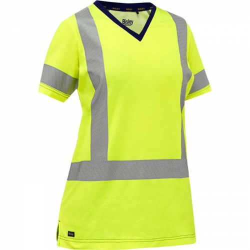 PIP 313W1118X-Y-L, Bisley®, ANSI Type R Class 2 and CSA Z96 Class 2 Women's X-Back Short Sleeve Shi