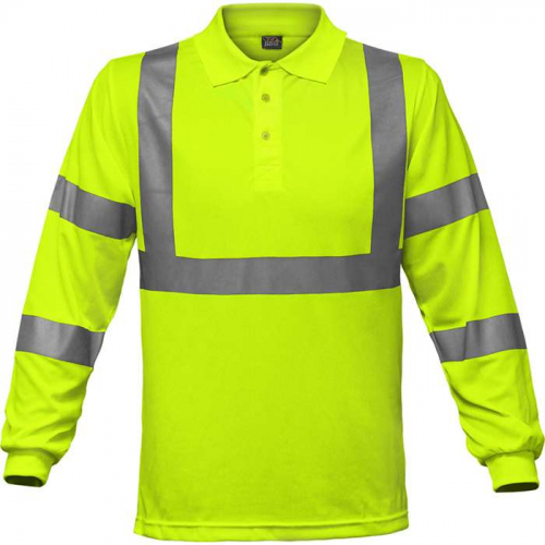 PIP 314ST-LM-SM, Reflective Apparel™, ANSI Type R Class 3 Long Sleeve Moisture Wicking Polo Shirt 