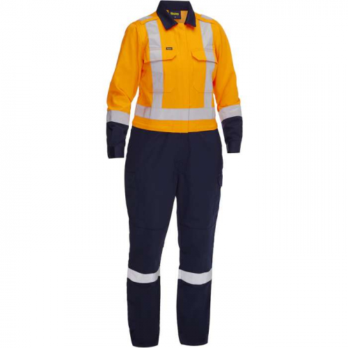 PIP 314W6369H-ON-M, Bisley®, ANSI Type R Class 2 Women's Vented Coverall with Navy Bottom - Industr