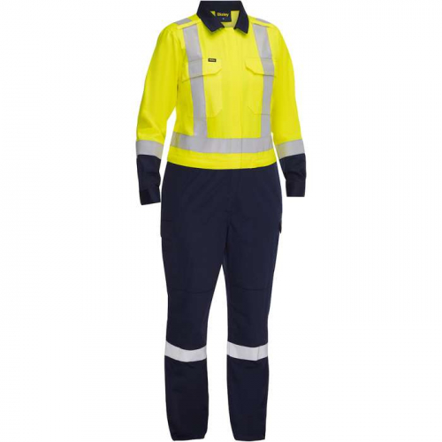 PIP 314W6369H-YN-S, Bisley®, ANSI Type R Class 2 Women's Vented Coverall with Navy Bottom - Industr