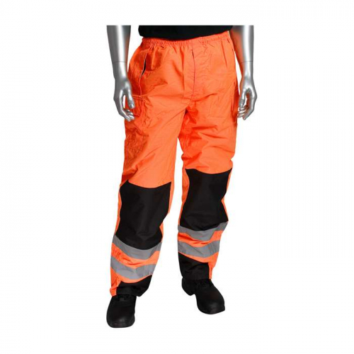 PIP 318-1771-OR-4X, PIP®, ANSI 107 Class E Ripstop Reinforced Overpant, Hi-Vis Apparel, Hi-Vis Oran