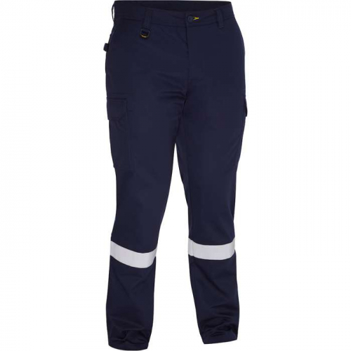 PIP 318M6368T-NV-3636, Bisley®, Navy Taped Cargo Pant - Industrial Wash Durable, Hi-Vis Apparel, Na