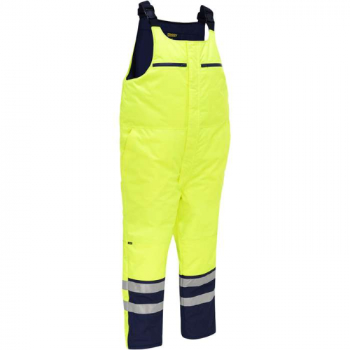 PIP 318M6452T-YLNV-XL, Bisley®, ANSI Class E Extreme Cold Bib Overall, Cold Weather Wear, Hi-Vis Ye