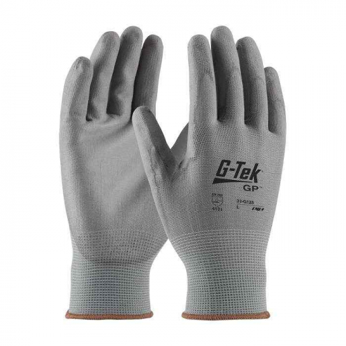 PIP 33-G125-XXL, G-Tek®, Seamless Knit Nylon Blend Glove with Polyurethane Coated Flat Grip on Palm
