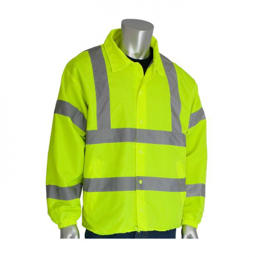 PIP 333-WBLY-MD, PIP®, ANSI Type R Class 3 Classic Wind Breaker, Hi-Vis Cold Gear, Hi-Vis Yellow, M