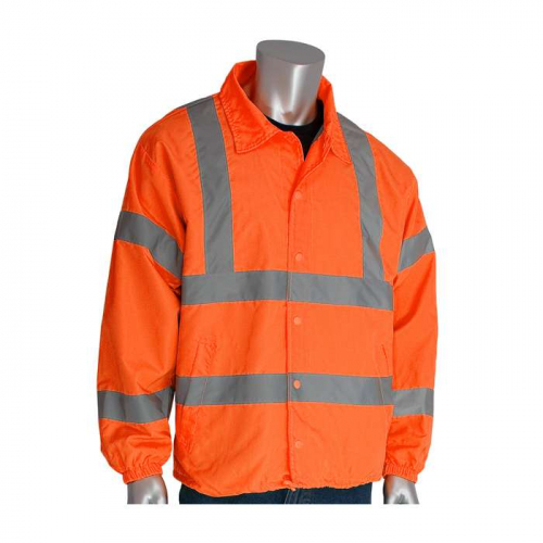 PIP 333-WBOR-LG, PIP®, ANSI Type R Class 3 Classic Wind Breaker, Hi-Vis Cold Gear, Hi-Vis Orange, L