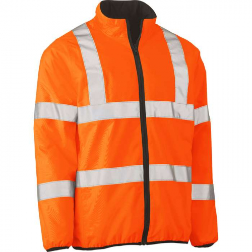 PIP 333M6350H-OR-S, Bisley®, ANSI Type R Class 3 Reversible Puffer Jacket, Hi-Vis Cold Gear, Hi-Vis