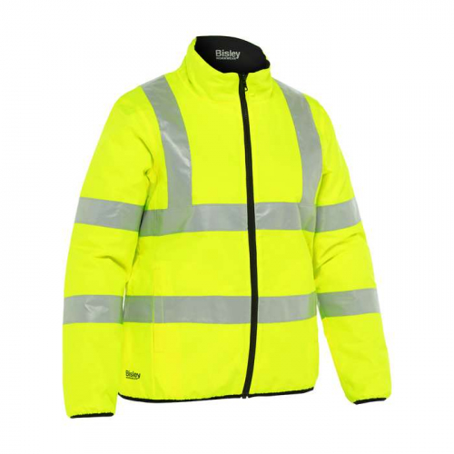 PIP 333W6350H-YEL-S, Bisley®, ANSI Type R Class 3 Women's Contoured Reversible Puffer Jacket, Hi-Vi