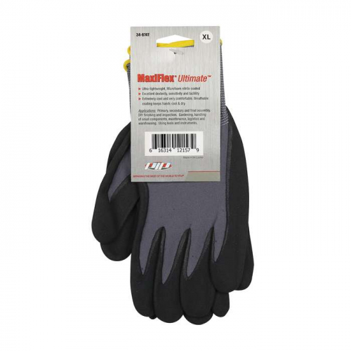 PIP 34-874T-L, MaxiFlex® Ultimate™, Seamless Knit Nylon/Elastane Glove with Nitrile Coated MicroF