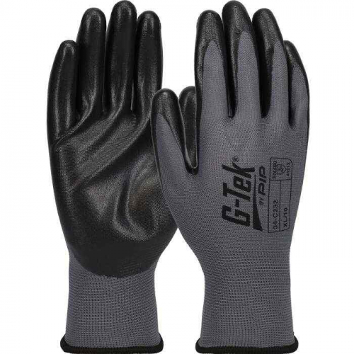 PIP 34-C232-XL, G-Tek®, Seamless Knit Nylon Glove with Nitrile Coated Foam Grip on Palm & Fingers, 