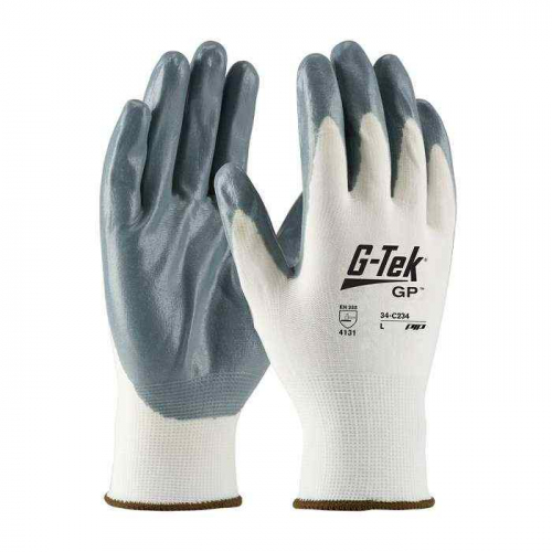 PIP 34-C234-S, G-Tek®, Seamless Knit Nylon Glove with Nitrile Coated Foam Grip on Palm & Fingers, S