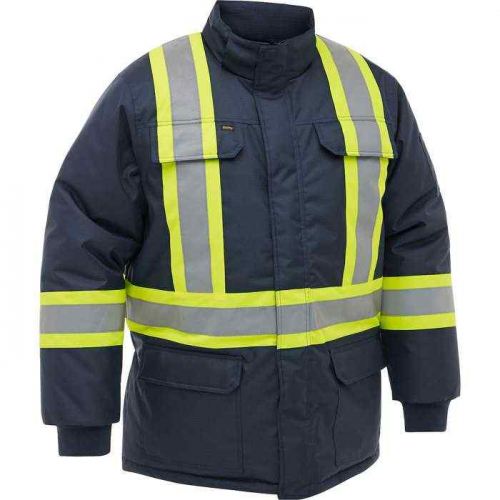 PIP 341M6460H-NV-M, Bisley®, ANSI Type O Class 1 Extreme Cold Jacket, Cold Weather Wear, Navy, M