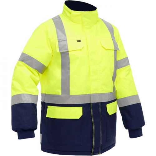 PIP 343M6450X-YLNV-3X, Bisley®, ANSI Type R Class 3 and CSA Z96 Class 2 X-Back Extreme Cold Jacket 