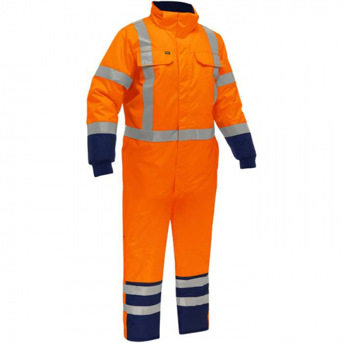 PIP 344M6453X-ORNV-3X, Bisley®, ANSI Type R Class 3 Extreme Cold Coverall with X-Back, Cold Weather