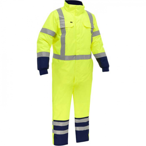 PIP 344M6453X-YLNV-S, Bisley®, ANSI Type R Class 3 Extreme Cold Coverall with X-Back, Cold Weather 