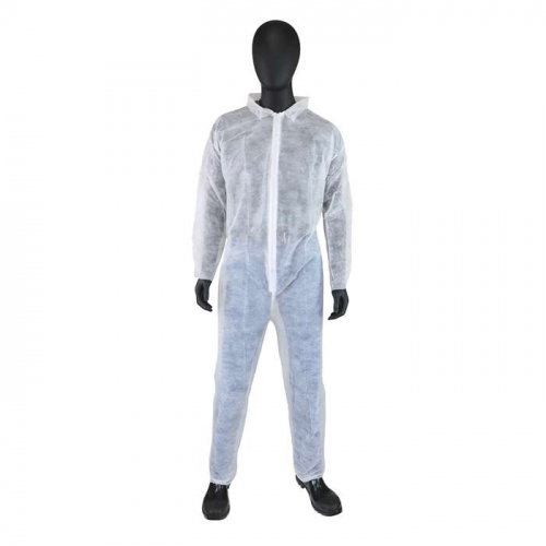 PIP 3500-XXL, PIP®, Standard Weight 20GSM SBP Basic Coverall, Disposable Clothing, White, 2XL