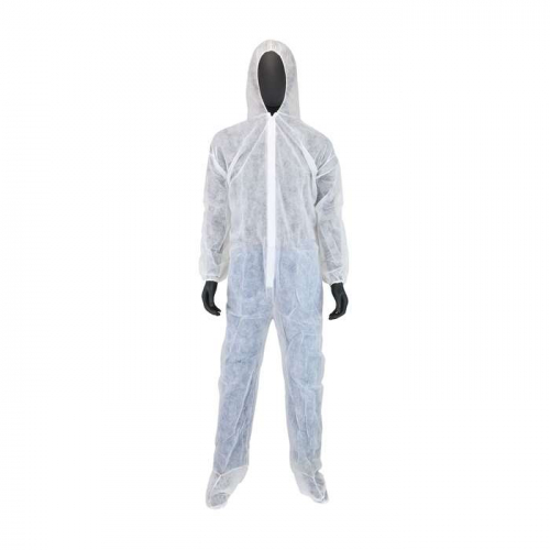 PIP 3509-XXXXXL, PIP®, Standard Weight 20GSM SBP Coverall with Hood & Boot, Disposable Clothing, Wh