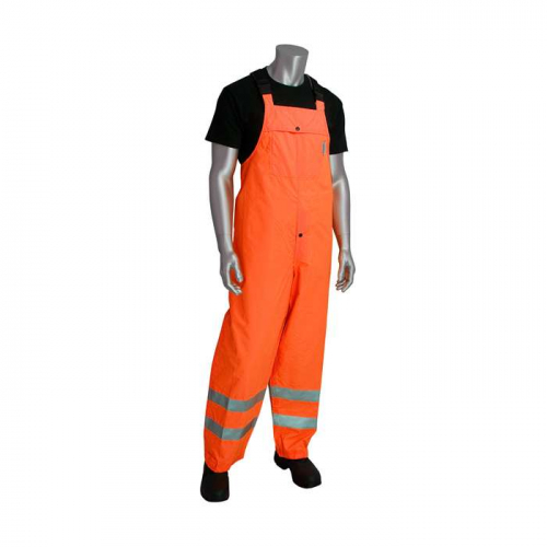 PIP 353-2001-OR-L, VizPLUS™, ANSI Class E Heavy Duty Waterproof Breathable Bib, Hi-Vis Rainwear, H