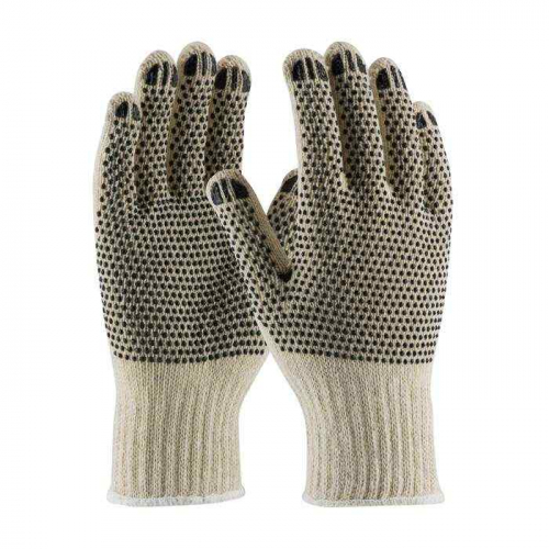 PIP 36-110PDD-L, PIP®, Regular Weight Seamless Knit Cotton/Polyester Glove with PVC Dotted Grip - D