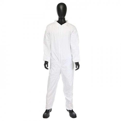 PIP 3652-4XL, PIP®, Microporous Coverall, Elastic Wrist & Ankle 47 gsm, Disposable Clothing, White,