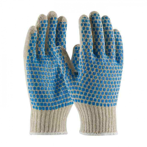PIP 37-C110BB-L, PIP®, Seamless Knit Cotton / Polyester Glove with Double-Sided PVC Brick Pattern G