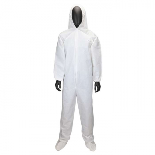 PIP 3709-L, Posi-Wear® UB™, PosiWear UB Coverall with Elastic Wrist & Ankle, Attached Hood & Boot