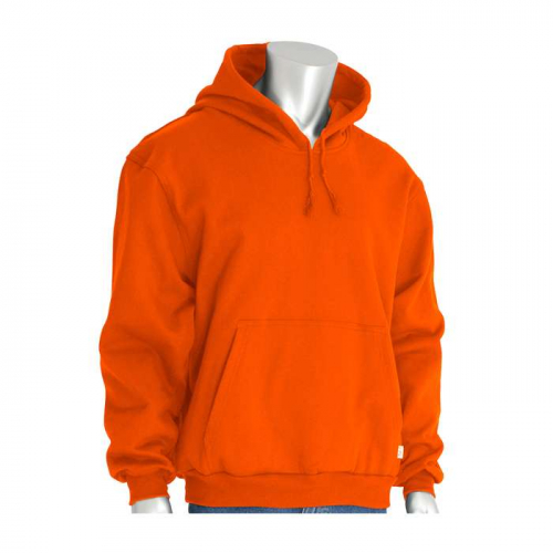 PIP 385-FRPH-OR-2X, PIP®, AR/FR Fleece Pullover Hoodie, FR Clothing, Orange, 2XL