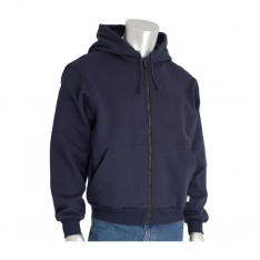 PIP 385-FRZH-NV-XL, PIP, AR/FR Fleece Zip Hoodie, FR Clothing, Navy, XL