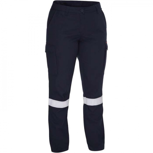 PIP 385WFRCS-2T, Bisley®, AR/FR Women's Ripstop Industrial Taped Cargo Pant - Industrial Wash Durab
