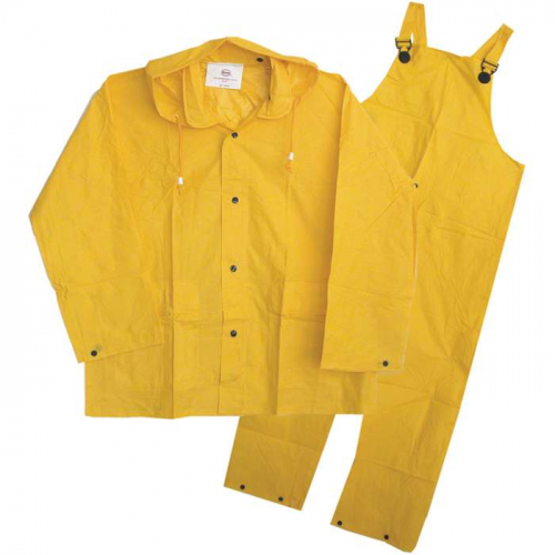 PIP 3PR0501Y4, Boss®, PVC Bib Overalls - 0.50 mm, Rainwear, Yellow, 4XL
