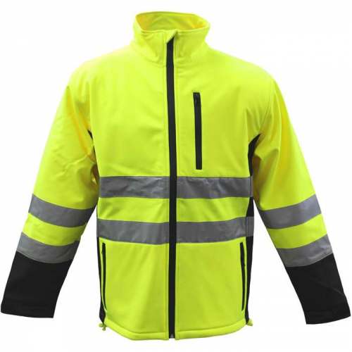 PIP 3SS70003X, Boss®, ANSI Type P Class 2 Waterproof Softshell Jacket, Hi-Vis Cold Gear, Hi-Vis Yel