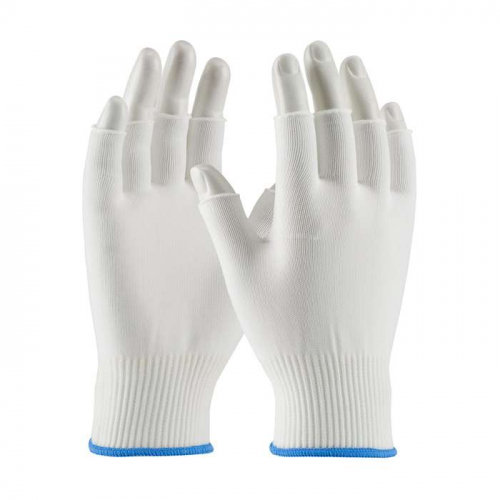PIP 40-732-M, CleanTeam®, Medium Weight Seamless Knit Nylon Clean Environment Glove - Half-Finger, 