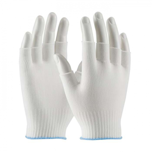 PIP 40-736-S, CleanTeam®, Light Weight Seamless Knit Nylon Clean Environment Glove - Half-Finger, C