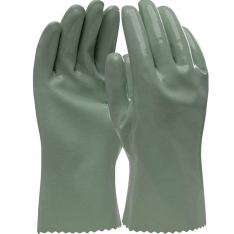 PIP 400L, QRP PolyTuff, Polyurethane Solvent Glove with Cotton Lining - 10.25, CE Gloves, Green,