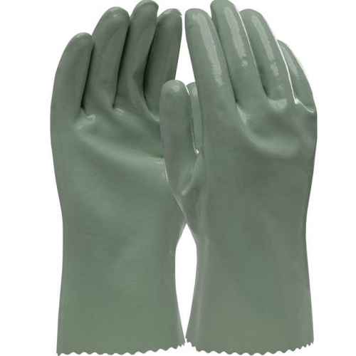 PIP 400L, QRP® PolyTuff®, Polyurethane Solvent Glove with Cotton Lining - 10.25, CE Gloves, Green,