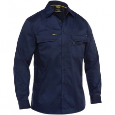 PIP 400M6490-NV-2XL, Bisley®, Long Sleeve Ripstop Work Shirt with X-Airflow™ Ventilation, Work Ap