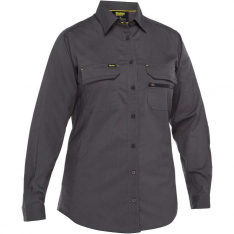 PIP 400W6490-GR-2XL, Bisley®, Women's Long Sleeve Ripstop Work Shirt with X-Airflow™ Ventilation,