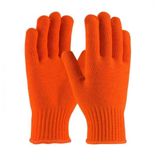 PIP 41-013L, PIP®, Hi-Vis Seamless Knit Acrylic Glove - 7 Gauge, Protection From Cold, Hi-Vis Orang