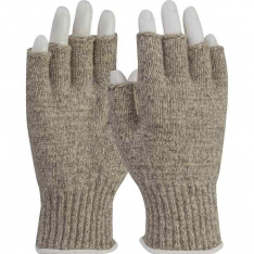PIP 41-075L, PIP®, Seamless Knit Ragwool Glove - Half-Finger, Protection From Cold, Beige, L