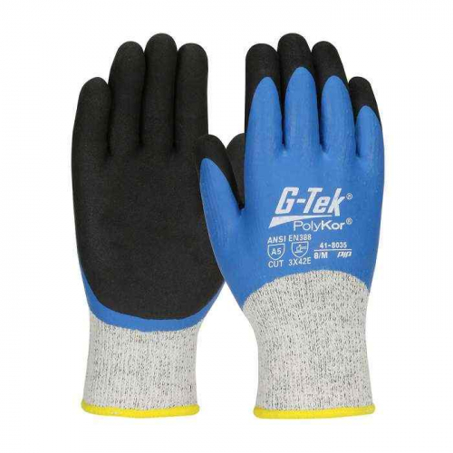 PIP 41-8035-L, G-Tek® PolyKor®, Seamless Knit Single-Layer PolyKor®/ Acrylic Blend Glove with Dou