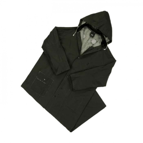 PIP 4160BFR-XL, Base35FR™, FR Treated 60 PVC Duster Raincoat - 0.35 mm, Rainwear, Black, XL