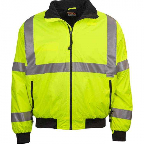 PIP 421ST-LM-LG, Reflective Apparel™, ANSI Type R Class 3 Water-Resistant 3-Seasons Jacket, Hi-Vis