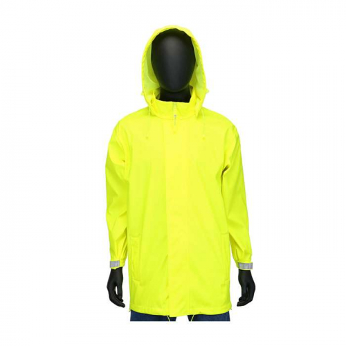 PIP 4540J-L, West Chester®, Hi-Vis Stretch Rain Jacket, Hi-Vis Rainwear, Hi-Vis Yellow, L