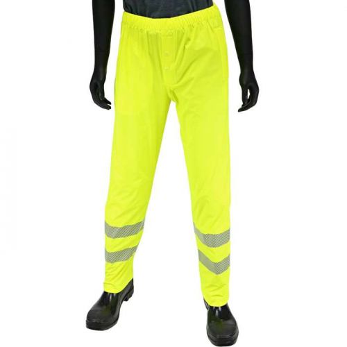 PIP 4541P-3XL, Viz™, Class E Waterproof Breathable Rain Pants, Hi-Vis Rainwear, Hi-Vis Yellow, 3XL