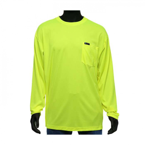 PIP 47406-2XL, Viz-Up™, Non-ANSI Long Sleeve T-Shirt, Hi-Vis Apparel, Hi-Vis Yellow, 2XL