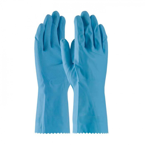 PIP 48-L185B-S, Assurance®, Unsupported Latex, Flock Lined with Honeycomb Grip - 18 Mil, Chemical R