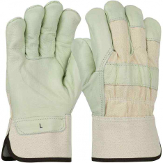 PIP 5000-L, PIP®, Premium Grade Top Grain Cowhide Leather Palm Glove with Canvas Back - Rubberized 