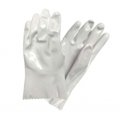 PIP 550L, QRP PolyTuff, Polyurethane Solvent Glove with Cotton Lining - 13, CE Gloves, White, L